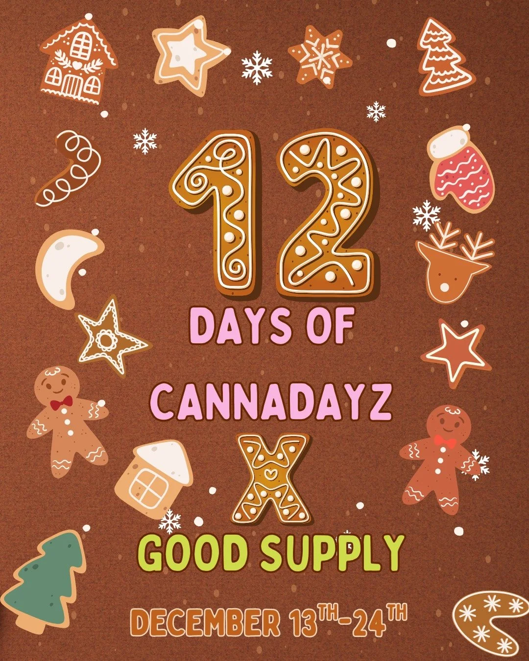 Our 12 days of Cannadayz featuring Good Supply is starting soon! Keep an eye out on the 13th as deals and more are starting then! Stay safe in these wintery days as Christmas is closing in! ❄🎄

 #naturallybongins #elevatedheadshop #smoke #cannabis #