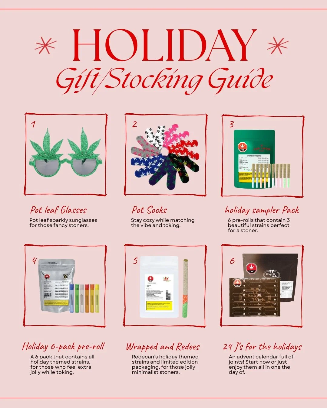 Running out of ideas for gifts or stocking stuffers? No need to fear! We have plenty of perfect gifts for those lovely stoners of yours! Here are some ideas for you! 🎄❄

 #naturallybongins #elevatedheadshop #smoke #cannabis #cannabiseducation