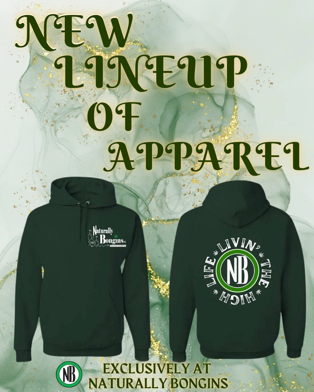 New Apparel Drop 🌿
Start living up the high life now!
Our latest Naturally Bongins hoodies &amp; t-shirts have arrived &mdash; clean design, premium comfort, and made for everyday wear.

#naturallybongins #elevatedheadshop #cannabis #apparel