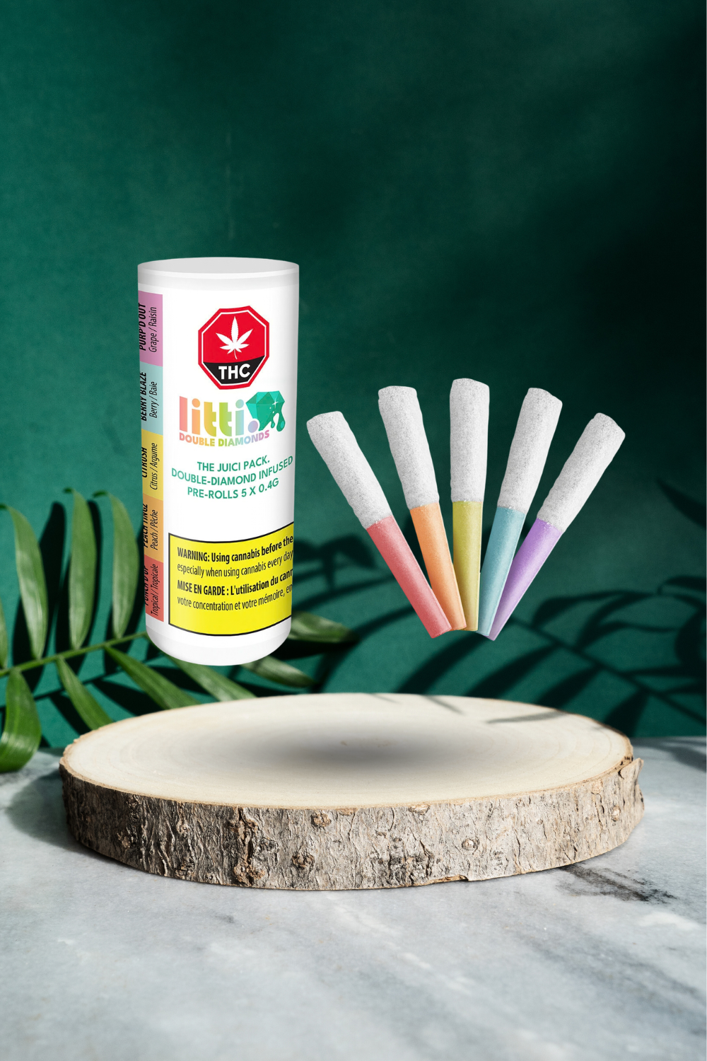 The Juici Pack Double Diamond Infused Pre-Roll&nbsp;                             (Peach Tingz &amp; Purp’d Up)&nbsp;