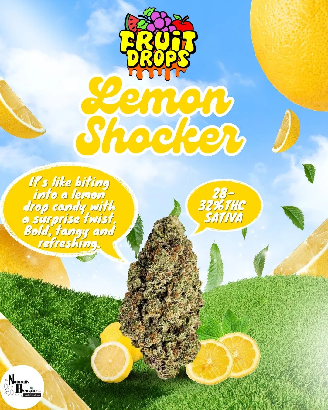 🍋⚡ Lemon Shocker is here to wake up your taste buds!
Bold, tangy, and refreshingly zesty&mdash;like biting into a lemon drop candy with a surprise twist. This sativa packs a citrus punch with bright flavor and uplifting vibes.🔥
MUST BE 19+✨
#natura