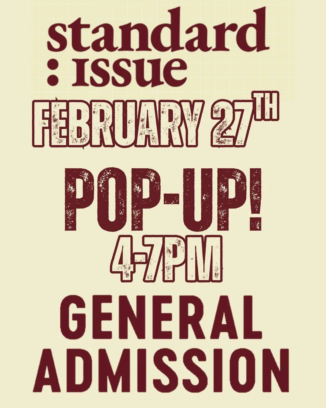 Join us for the Standard Issue x General Admission Pop-Up✨
📅 February 27
⏰ 4&ndash;7PM
Discover what these two brands are bringing to the table.🔥
MUST BE 19+✨
#naturallybongins #elevatedheadshop
