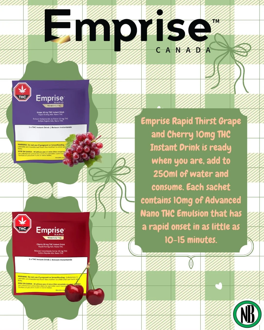 Refresh your routine with Emprise Rapid Thirst 🍇🍒
A convenient, quick-mix beverage designed for when you&rsquo;re on the go&mdash;just add water and enjoy. It comes in Cherry &amp; Grape! 
It's perfect for the nice weather we will be getting soon! 