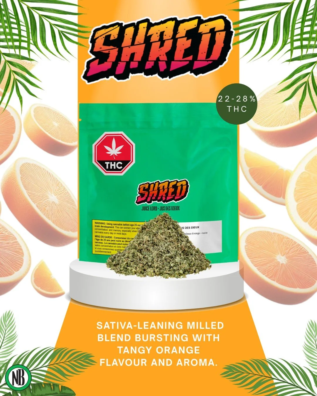 Shred the day with Shred Juice Lord! 🌿⚡

Fresh milled cannabis flower is here, and it&rsquo;s packing a punch with 22-28% THC&mdash;perfect for a sativa-fueled boost.
#naturallybongins #elevatedheadshop #cannabiseducation