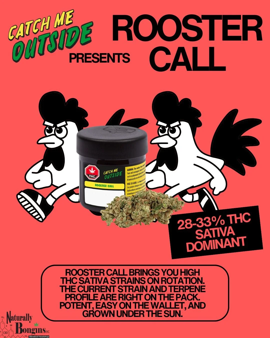 🐓📞 Rooster Call is here.

Wake up your session with rotating, sun-grown sativa strains packing 28&ndash;33% THC. Each drop features a unique strain and terpene profile, clearly listed right on the pack so you know exactly what you're getting.

☀️ S