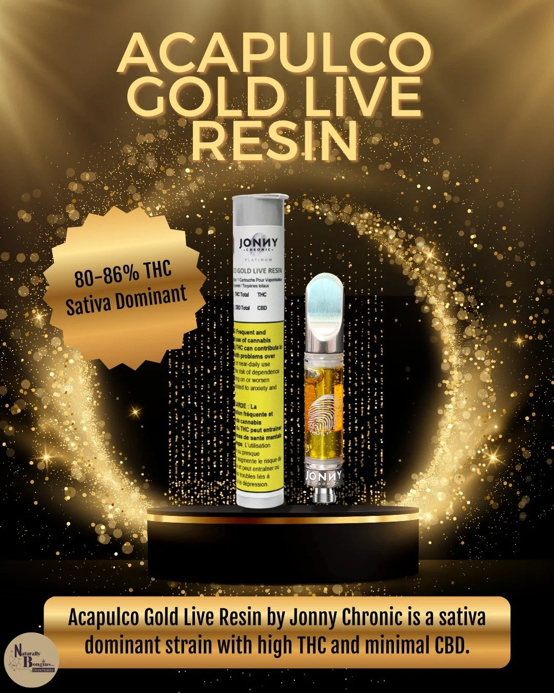 🌟 Strike gold with every pull.

Acapulco Gold Live Resin delivers classic sativa energy, bold flavour, and potent THC levels ranging from 80&ndash;86%. This legendary strain continues to shine for a reason. ✨

#naturallybongins #elevatedheadshop #ca