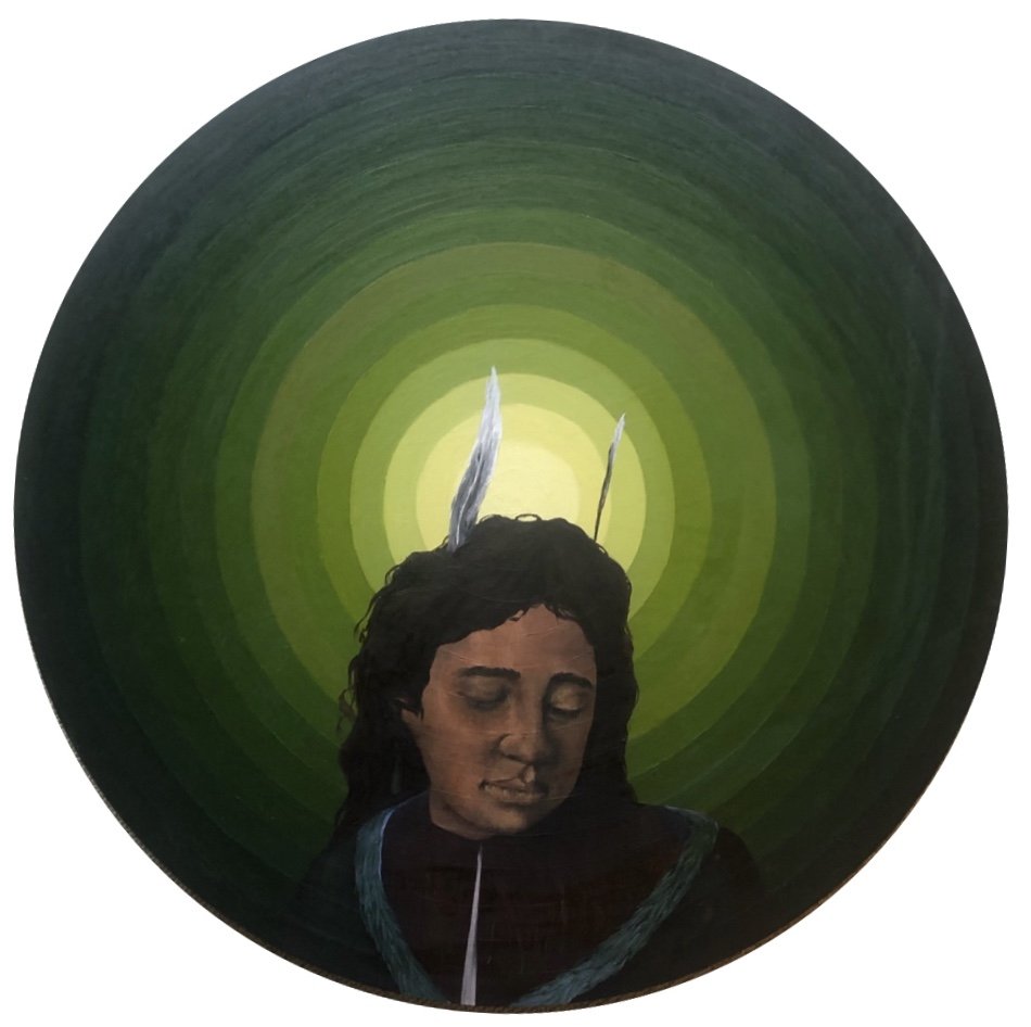 750mm x 750mm Circle, Oil Paint, 2022