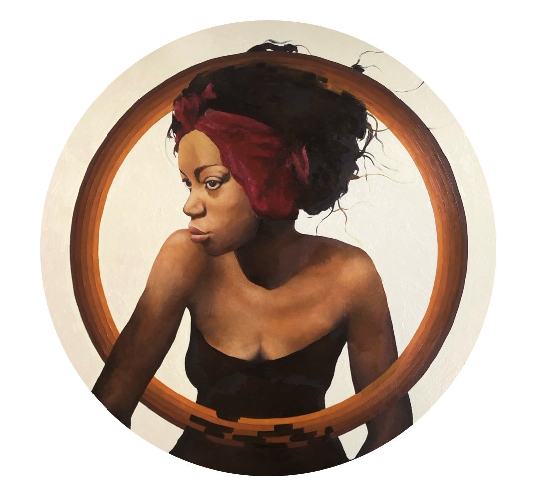 800mm x 800mm Circle, Oil Paint, 2023