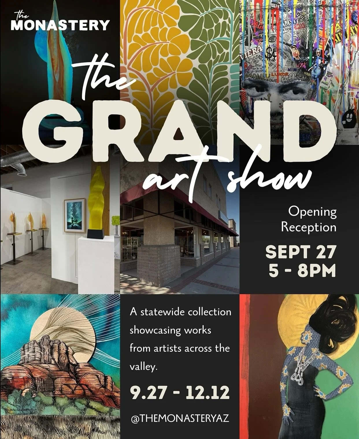 So happy to be a part of the The Monastery&rsquo;s &ldquo;The Grand Art Show&rdquo;! Opening reception is Saturday, September 27, from 5 to 8 pm.  The Monastery AZ, 8301 W Washington St, Peoria, AZ 85345.  Please stop by  and see the wonderful art an