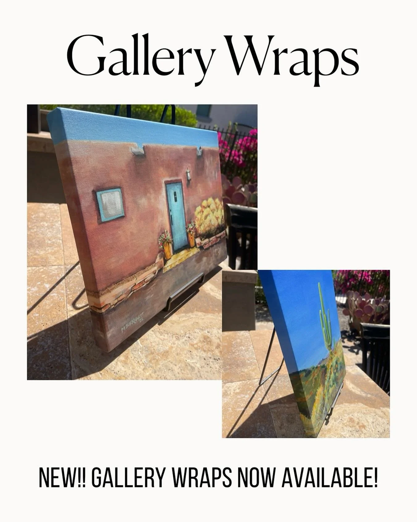 Giclee gallery wraps now available! The canvas giclee print is wrapped around a wooden frame. Perfect for hanging! Go to link in bio or DM for more info.
