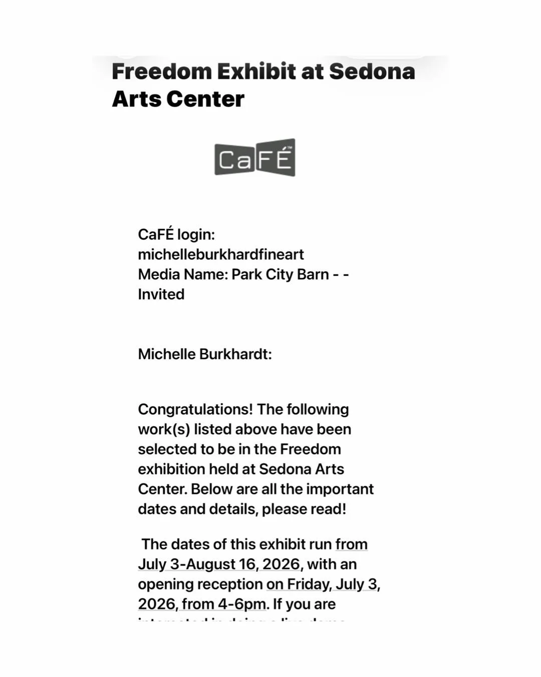 I am excited to be invited to show this piece, Park City Barn into the Freedom show at the Sedona Arts Center SAC. This powerful exhibit, themed&nbsp;Freedom, explores the many dimensions of liberation&mdash;personal, political, cultural, and creativ