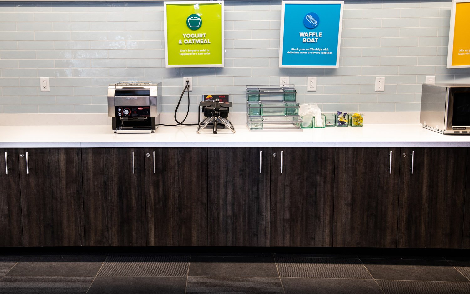 breakfast bar countertops and cabinetry