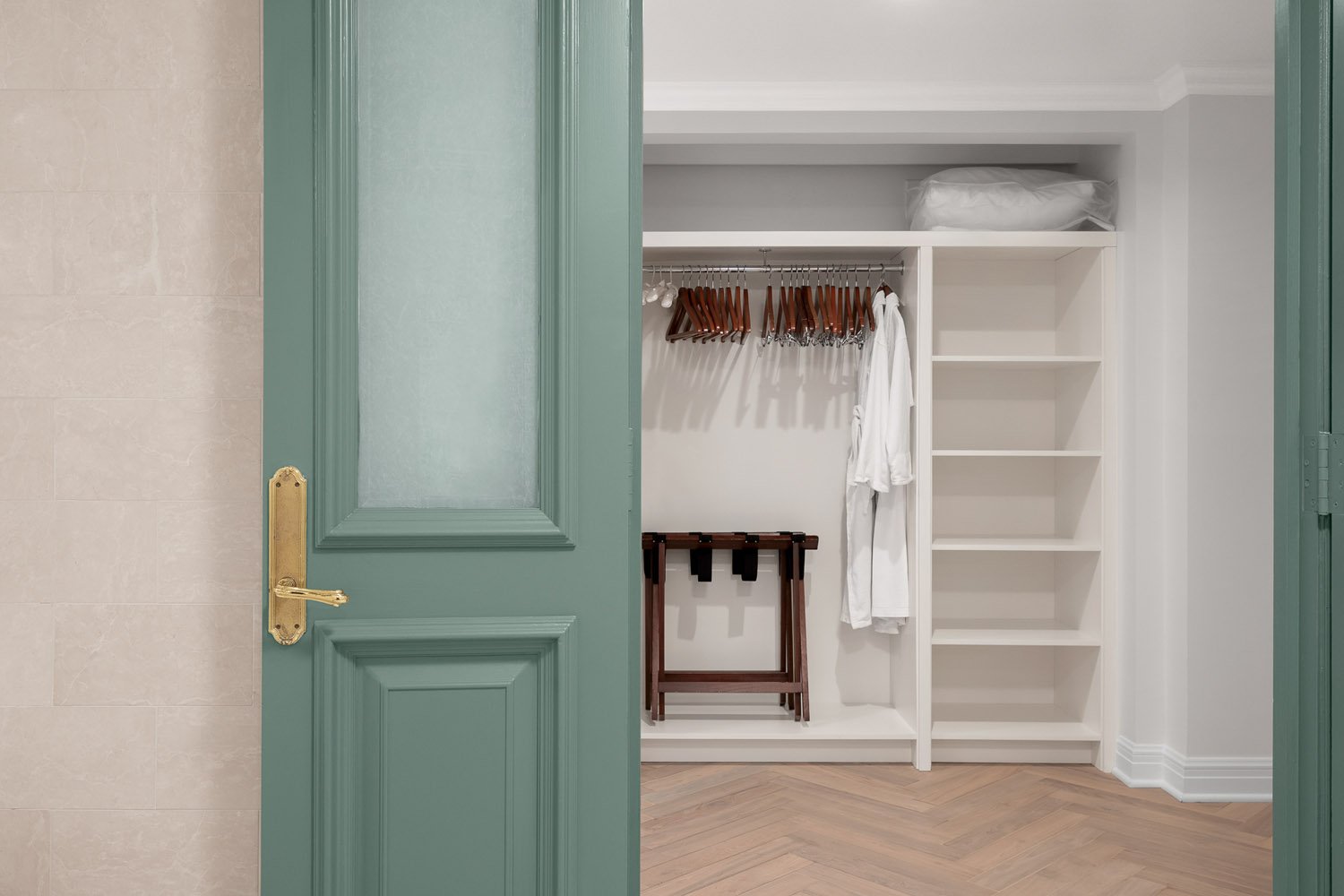 Ritz-Carlton presidential suite hotel millwork in closet