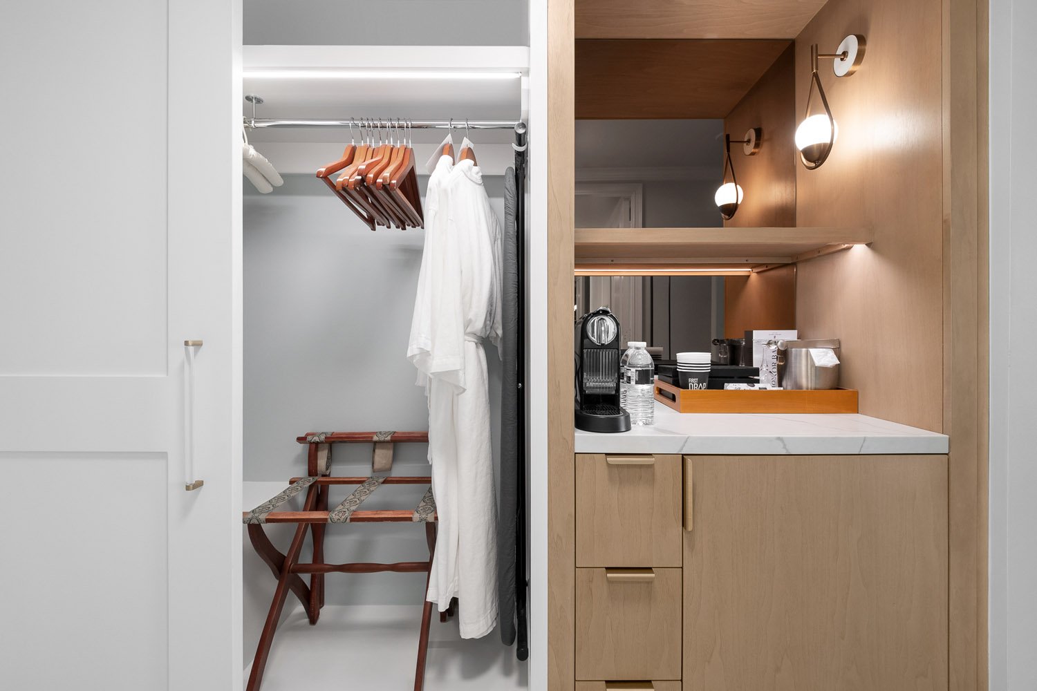 The Ritz-Carlton custom closet millwork in guest room