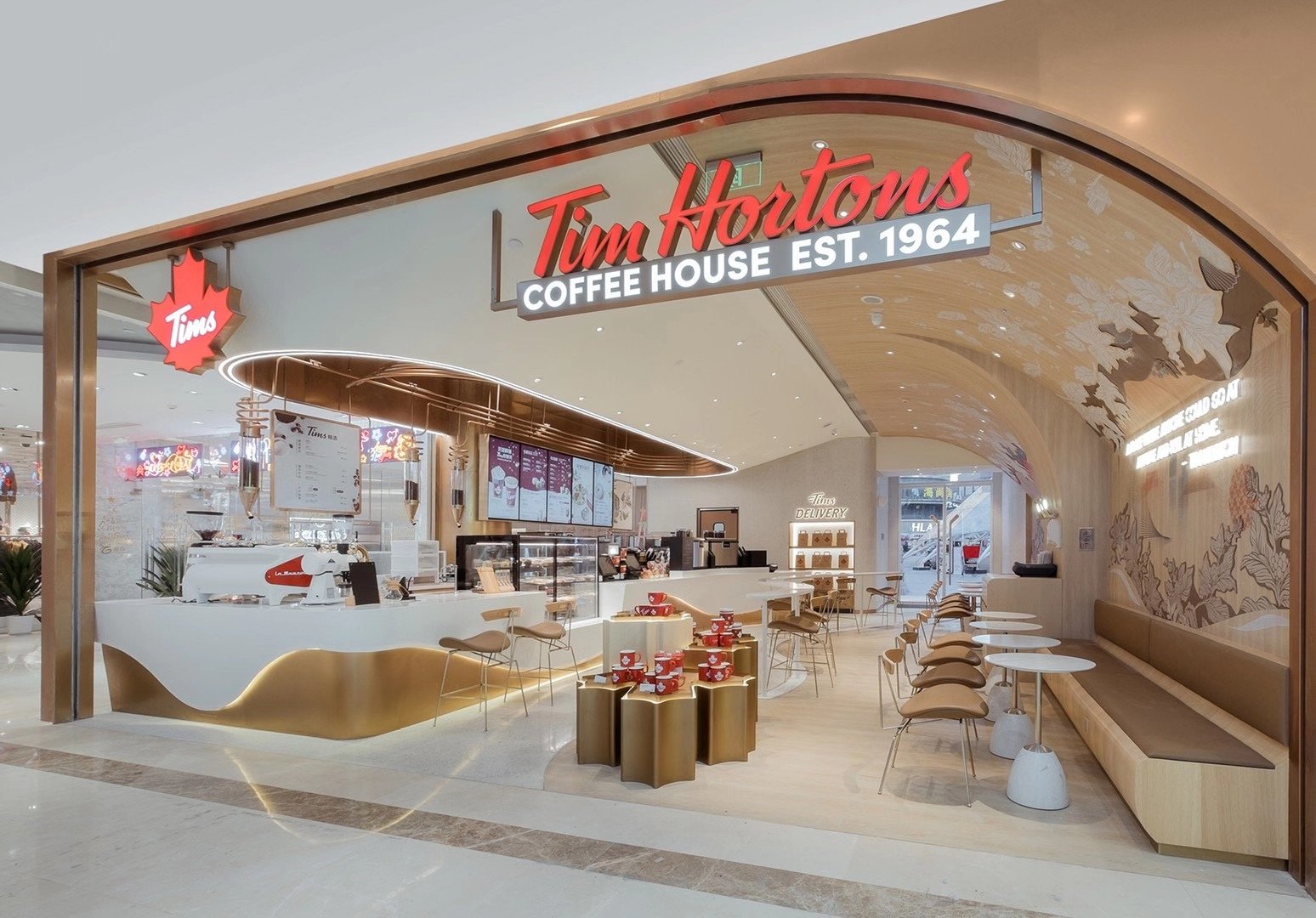 Interior space of Tim Hortons