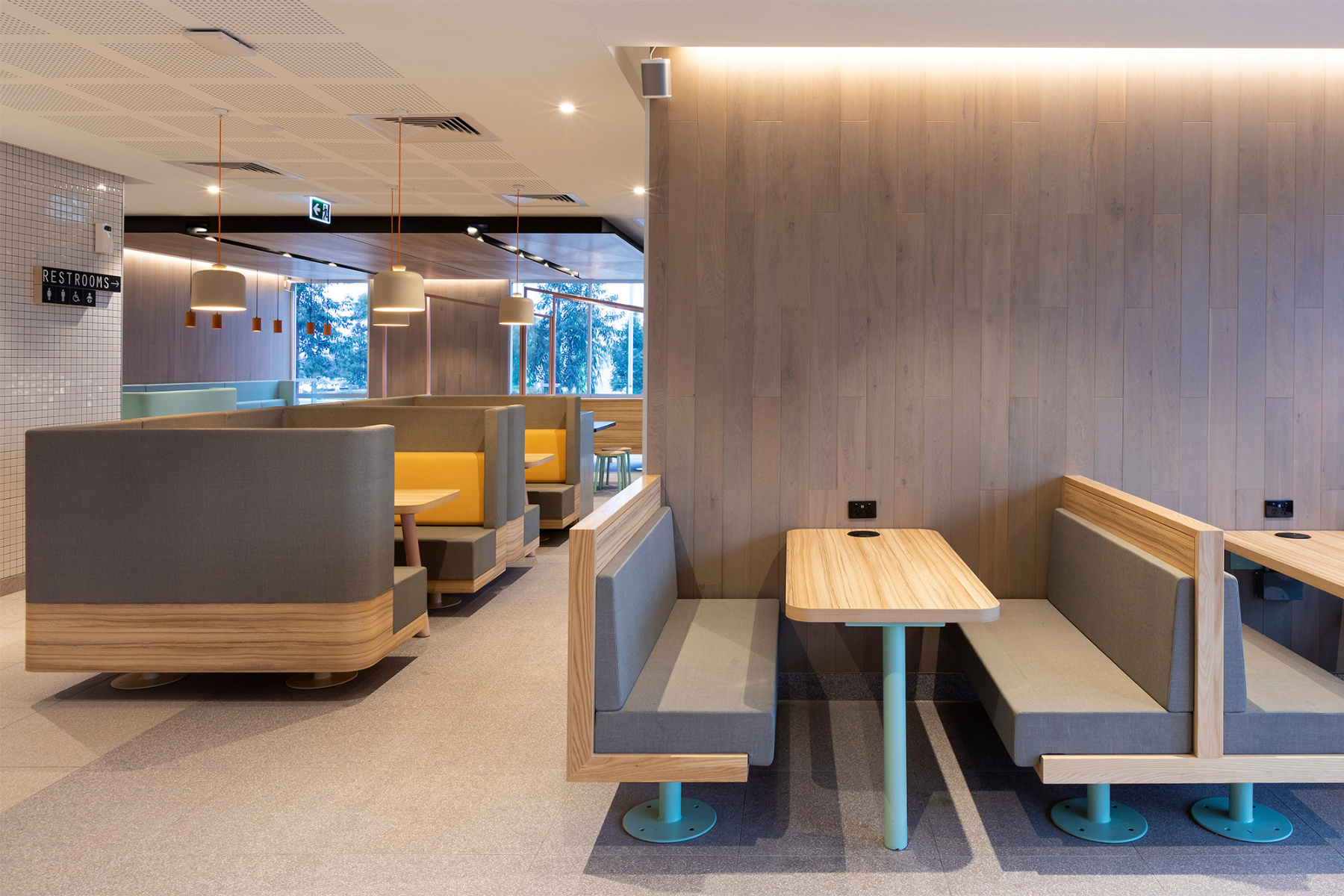 Fast food dining area - McDonald's