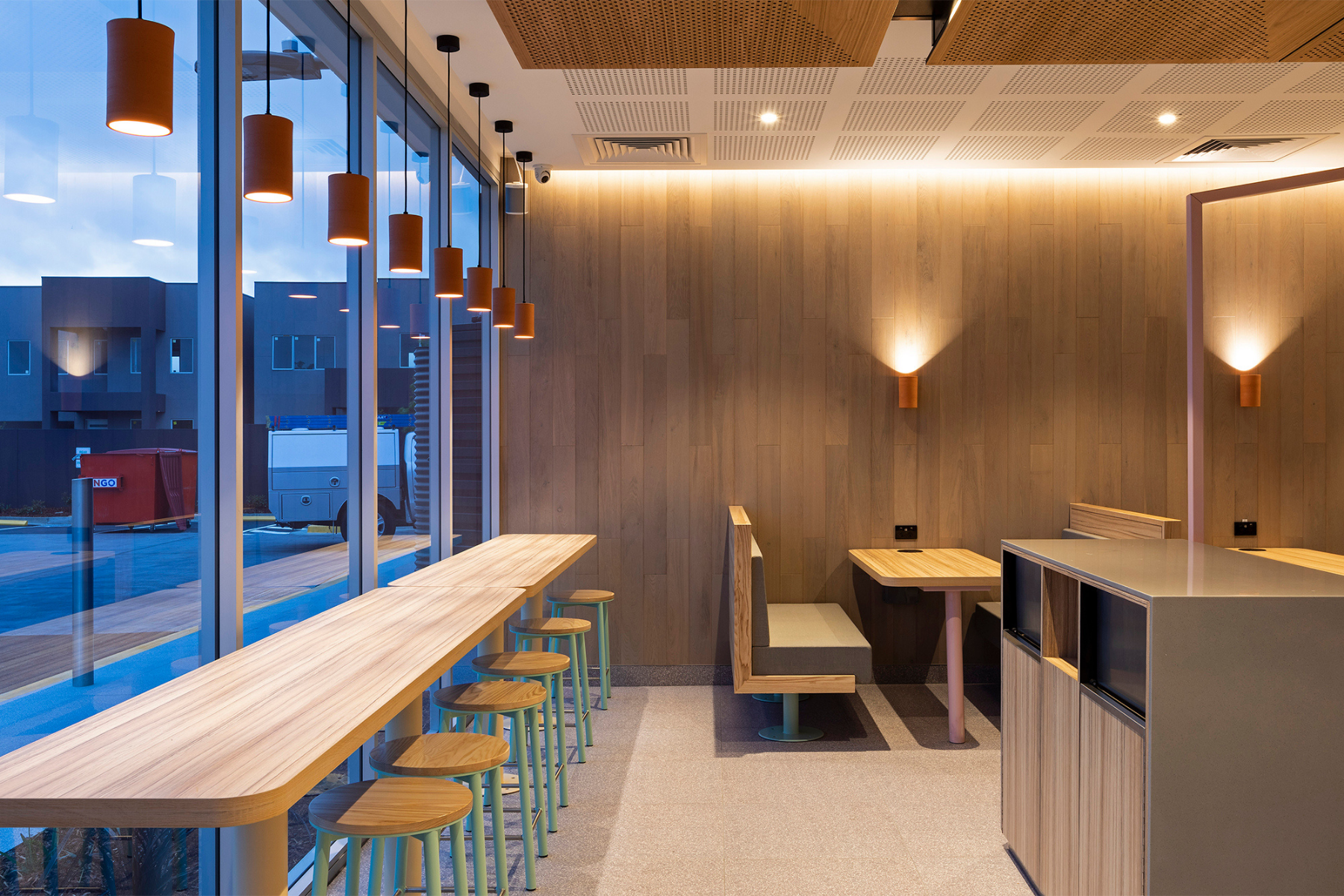 Commercial-grade furniture décor elements - McDonald's