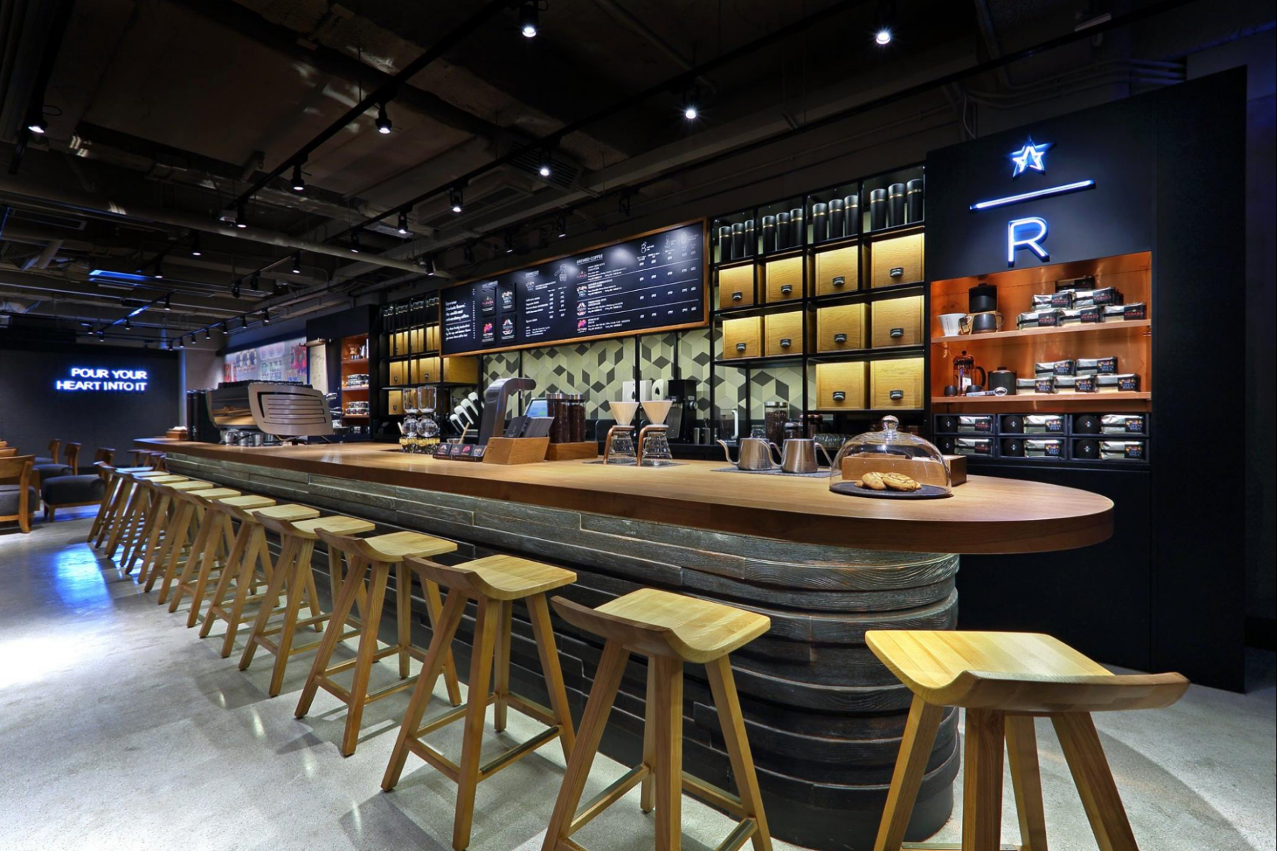 Starbucks - seating and décor elements