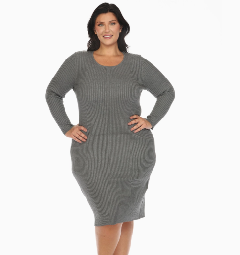 PLUS Sweater Dress Gray.PNG