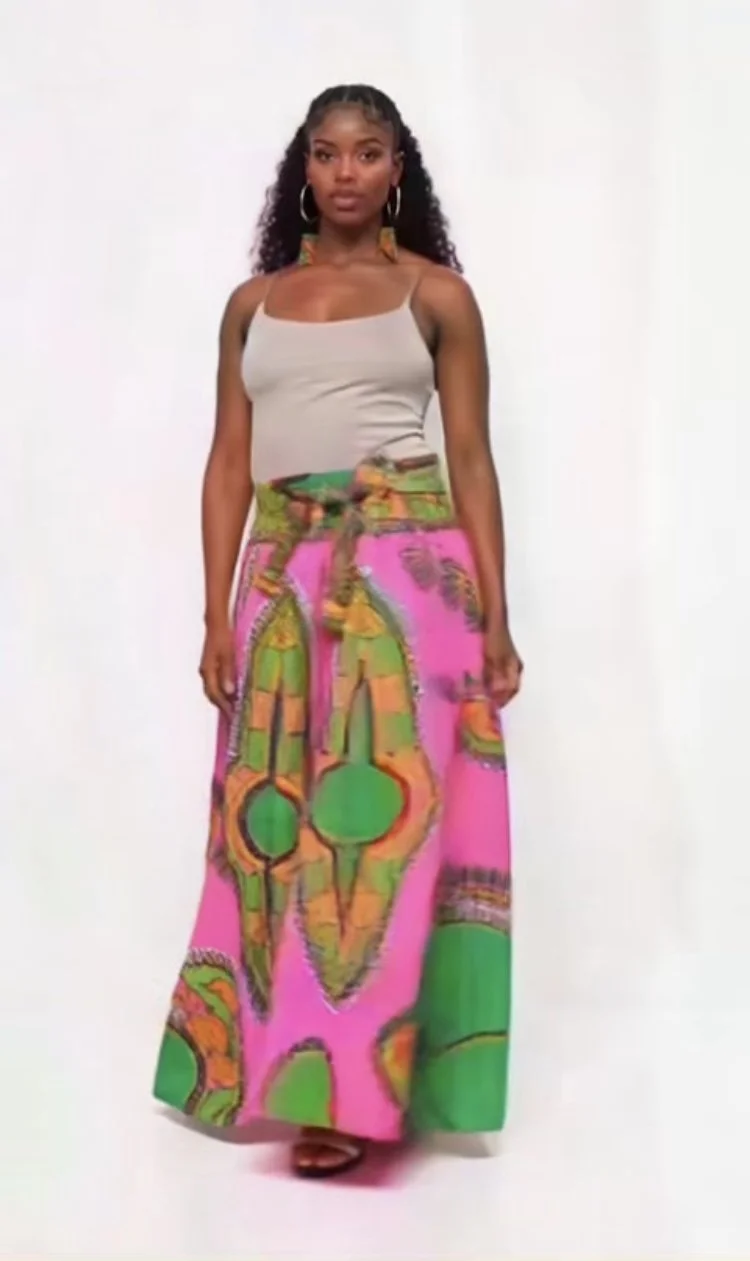 African Wrap Maxi Skirt