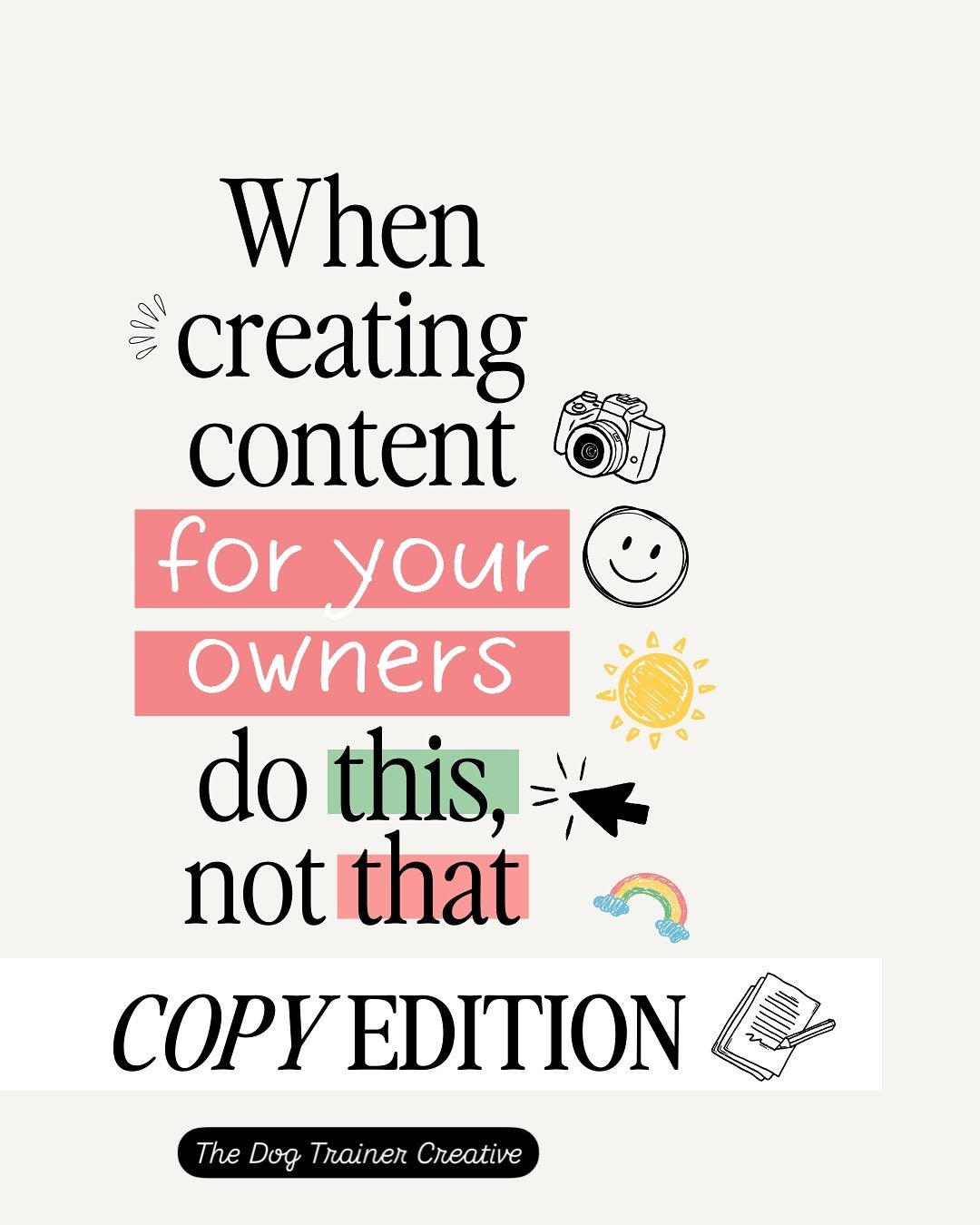 COPY ✍🏼 can feel so overwhelming - BUT - these are some quick tips that have helped me look forward to writing instead of dreading it..
.
Whether it&rsquo;s for an Instagram caption or website copy, these tips can take your writing from robotic to p