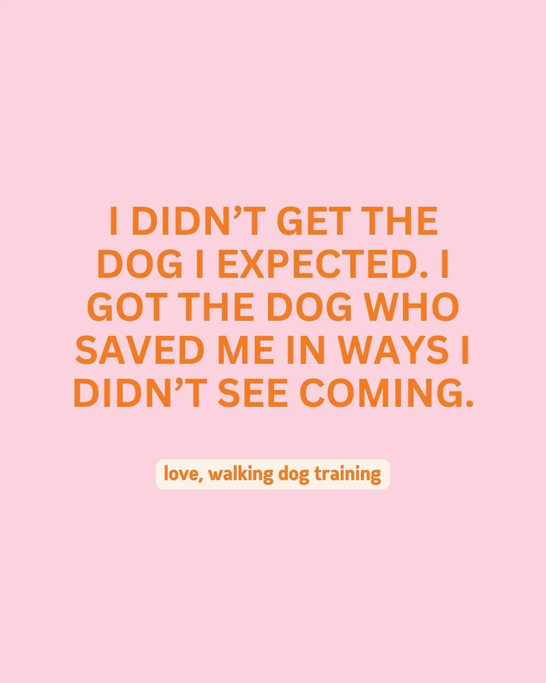 I didn&rsquo;t get the dog I expected.
.
I got the dog who made me won&rsquo;t that I wasn&rsquo;t cut out for this.
.
Who made me question everything I thought I knew.
.
Who made me feel like an outsider - until I learned how to stand up for us both