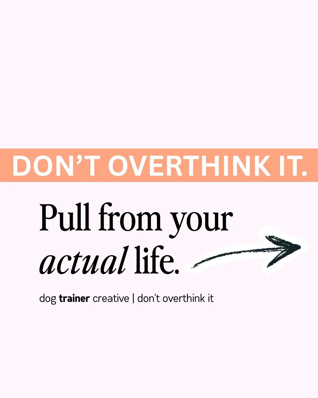 Putting off content is so easy, right?

I feel that way especially here &mdash; on Dog Trainer Creative. It&rsquo;s much easier to post over on Walking Dog because there&rsquo;s instant feedback. People respond, engage, tell me it helped. It feels go