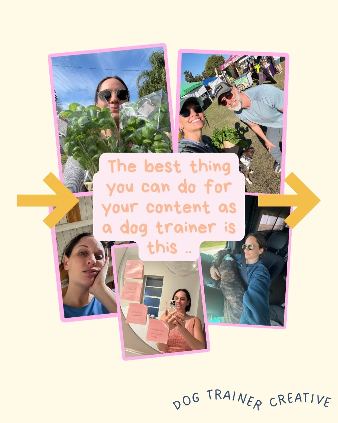 The thing I hear from dog trainers SO often is : &ldquo;owners don&rsquo;t want to see things about me - they just want to see dog stuff.&rdquo;

But here&rsquo;s what I know to be true / most owners hire trainers or buy guides from them because they