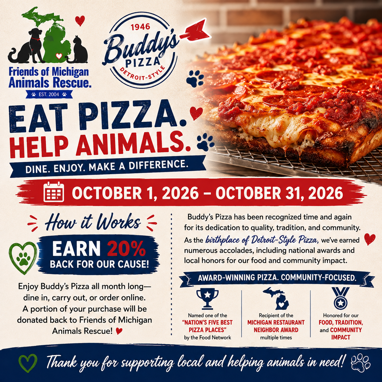 Buddy's Pizza Fundraiser