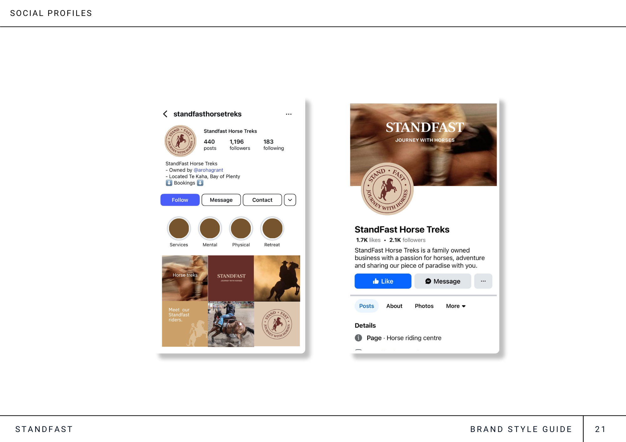 Inspiring Design delivered full production for Standfast Stables, creating their portfolio website from branding to web, from concept to launch.