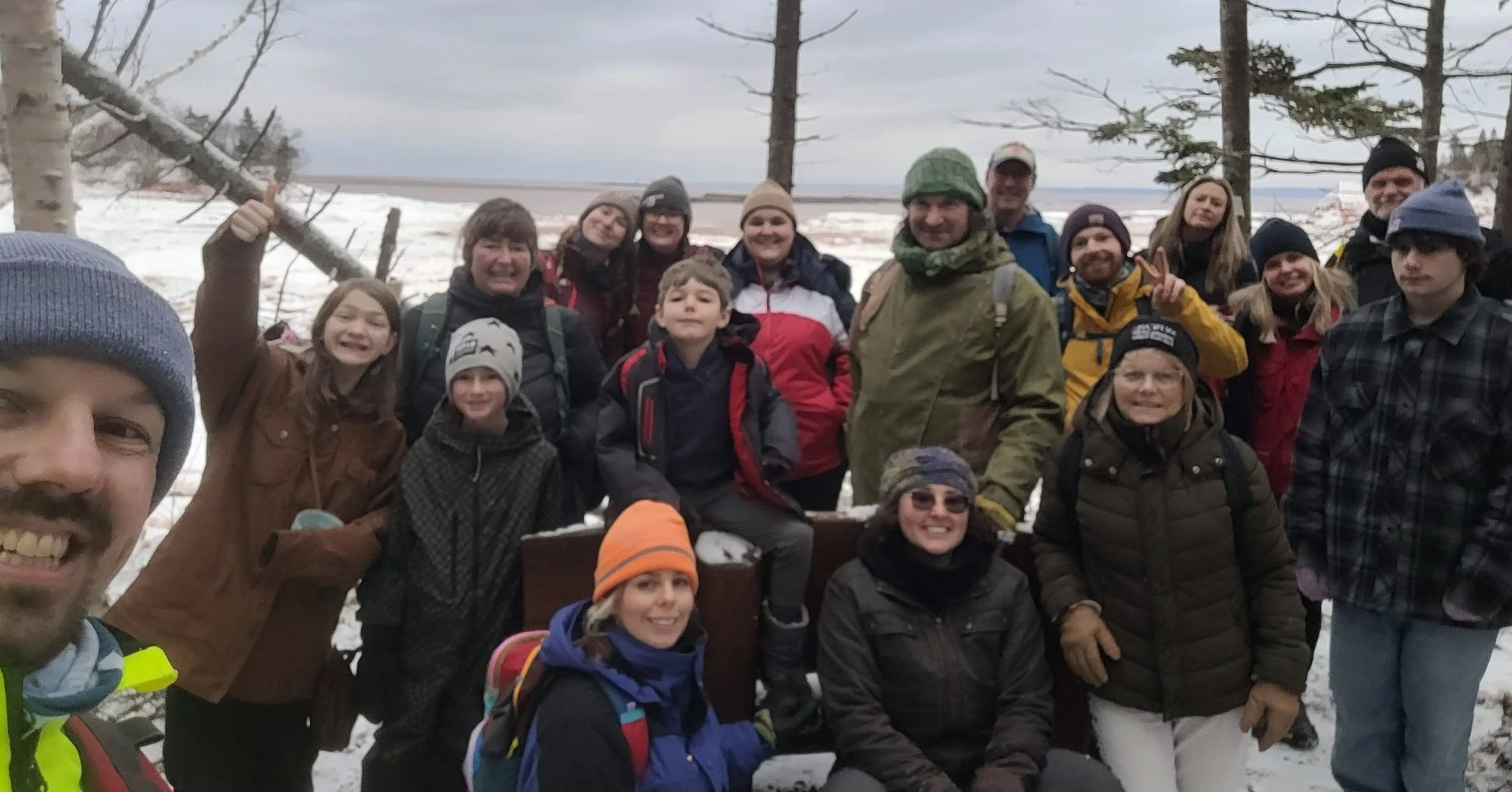 ❄️ A huge thank you to everyone who joined us for the first winter hike of 2026 with the Cliffs of Fundy Geopark and @HikeNovaScotia!

With 17 participants, we enjoyed a truly magical winter day &mdash; gentle snowfall as we entered the woods, follow