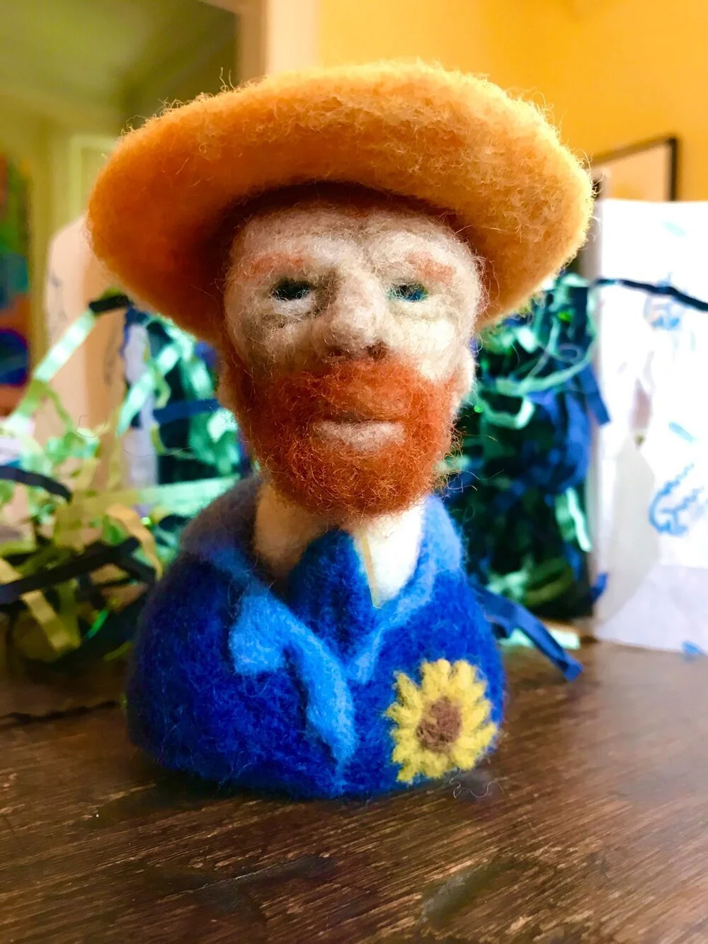 A Felted Sculpture of Van Gogh from Mexico City
