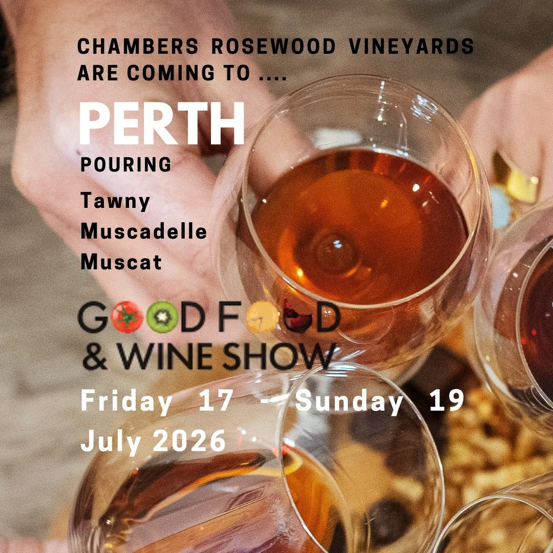 Perth here we come! Stephen Chambers will be pouring generational Fortified Wines this weekend at the @goodfoodwine Perth Good Food &amp; Wine Show 2026
Friday 17 - Sunday 19 July 2026

#perth #goodfoodandwine #wemakeawineforthat #wine #winelovers