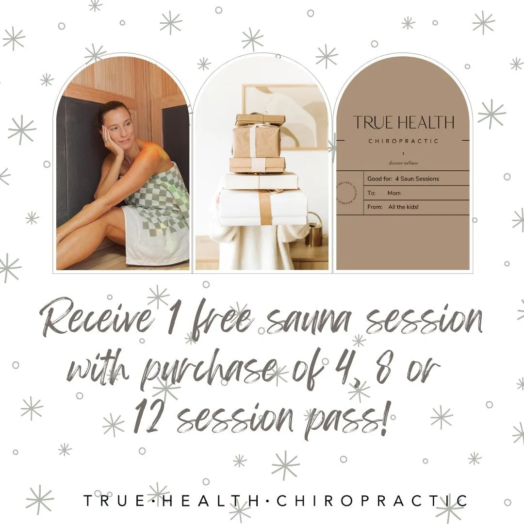 ✨ Give the gift of relaxation, and get a little something for yourself! Receive 1 free infrared sauna session with the purchase of a 4, 8 or 12 session sauna pass!* ✨ 

Offer ends at 10:00 am on Christmas Eve! 

*4, 8 and 12 session passes can be use