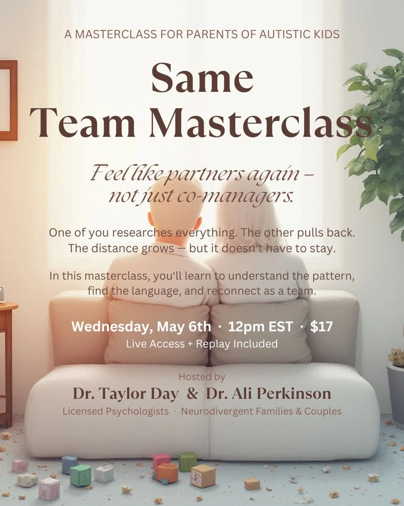 Some couples stop feeling like partners long before they stop loving each other.
They become researchers, schedulers, advocates, crisis managers, and exhausted co-parents.

Especially in neurodivergent families, it&rsquo;s easy for the relationship t