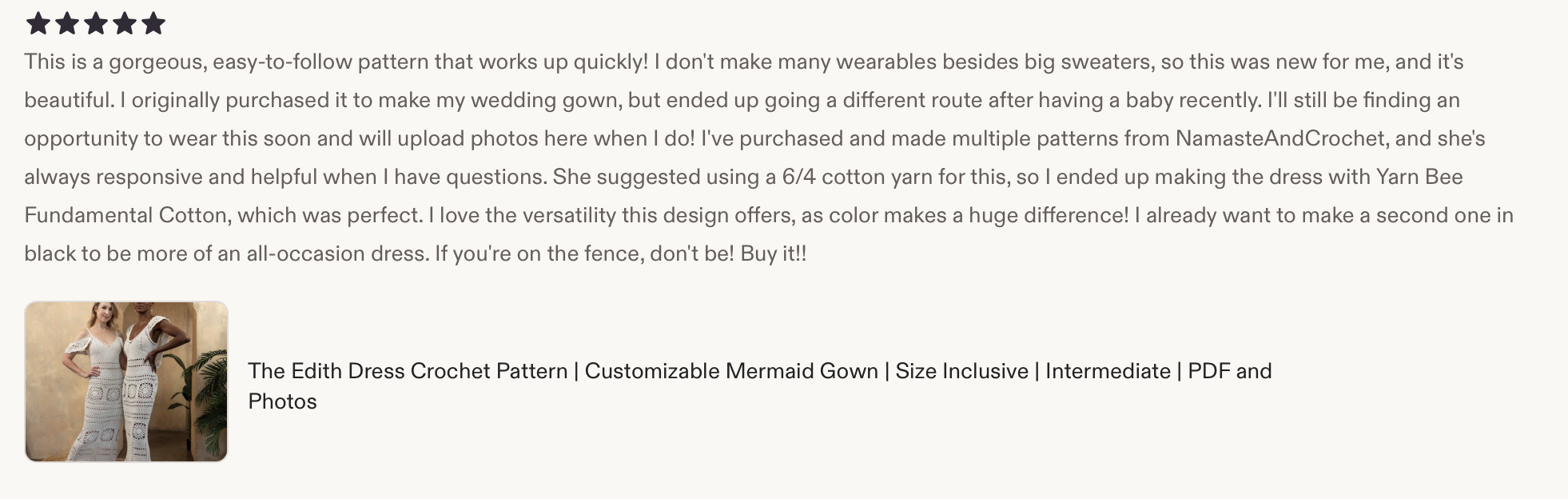 5 star crochet pattern review
