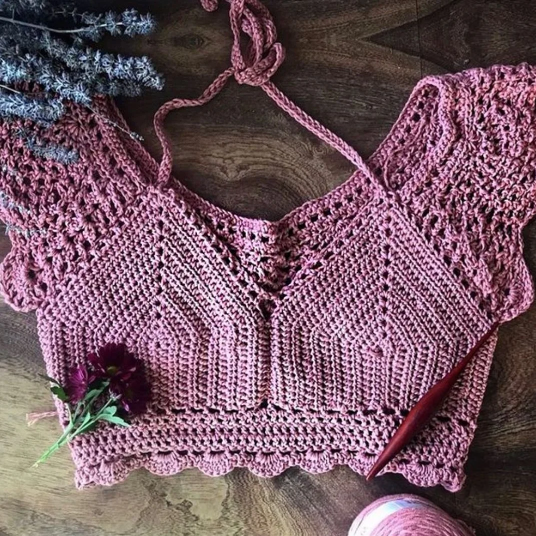 andmary ♡ Angel crochet hood tops ANDMARY】Angel crochet hood tops