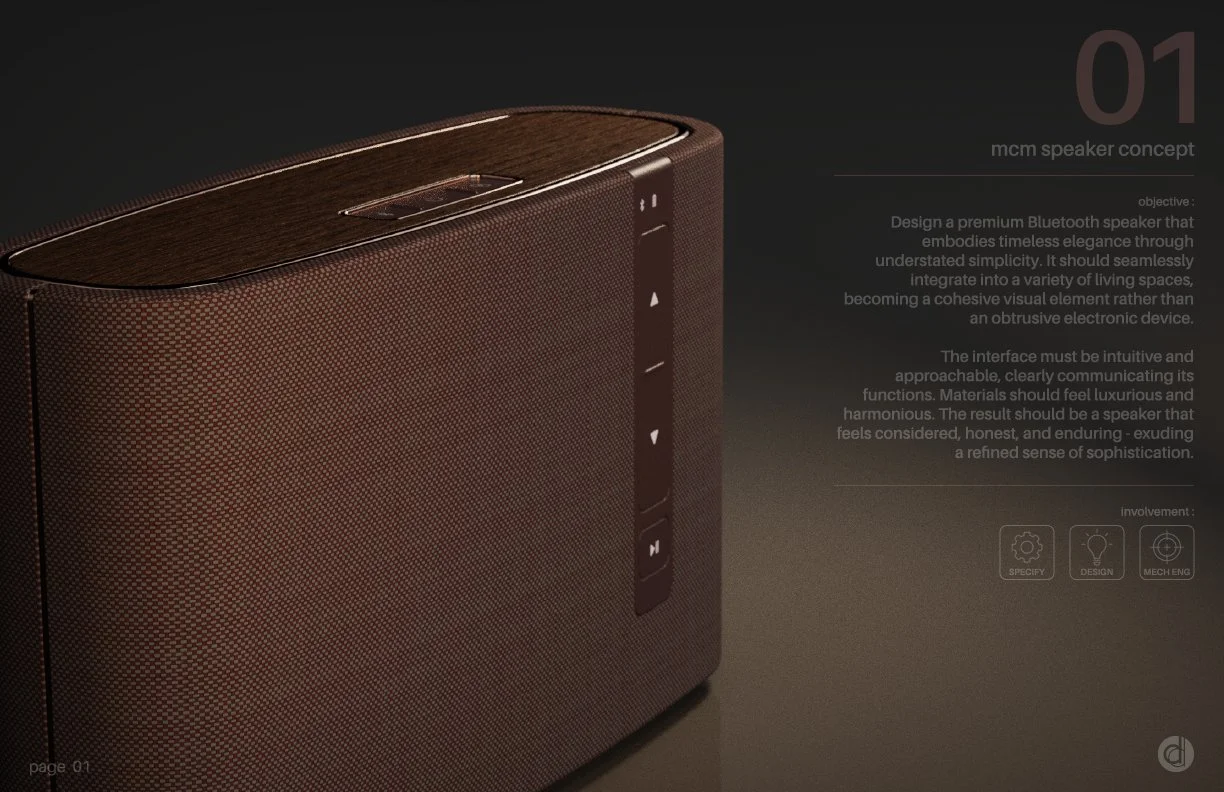 duck design mid-century modern  bluetooth speaker concept