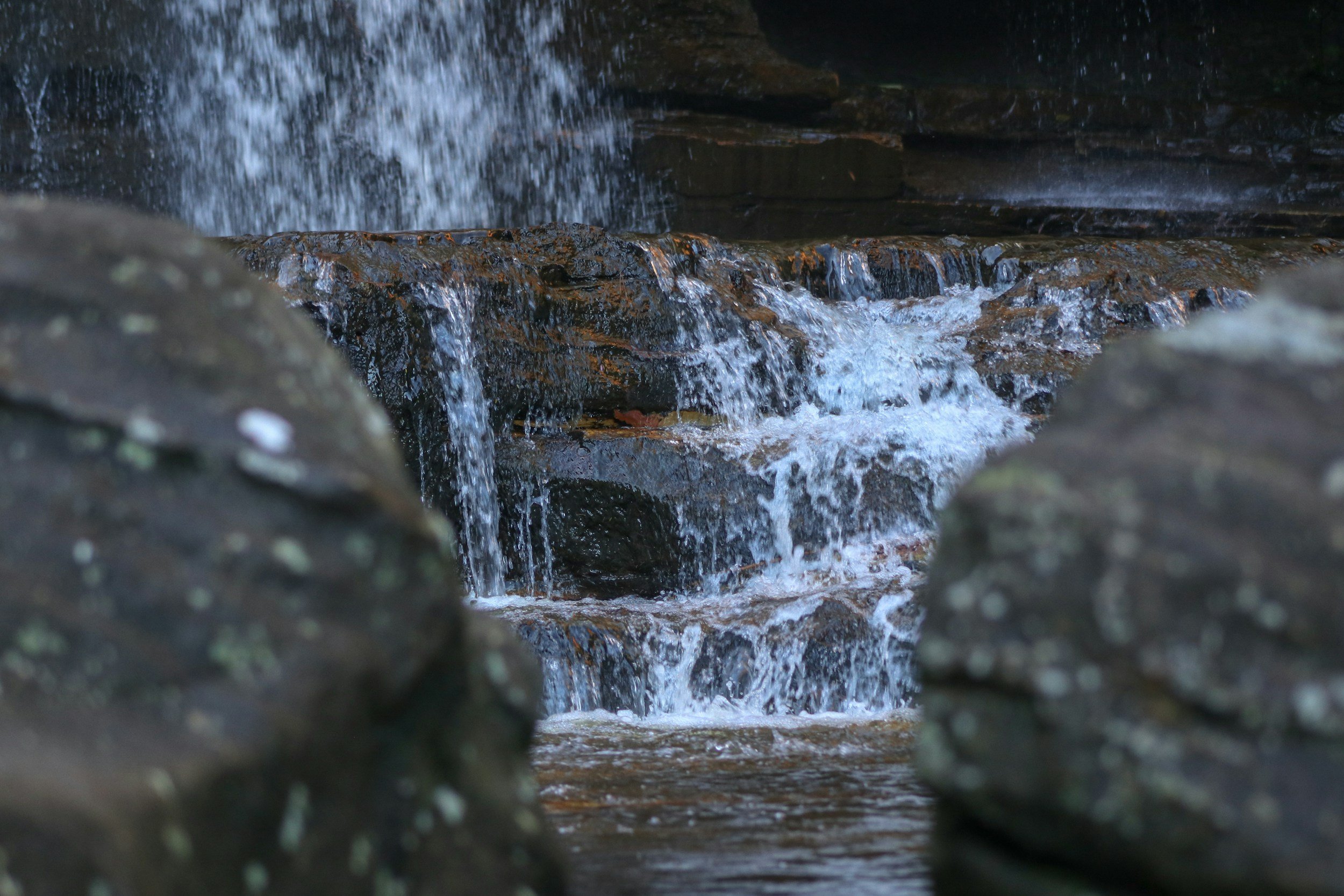 The waters of Wentworth Falls, where the village got its name from