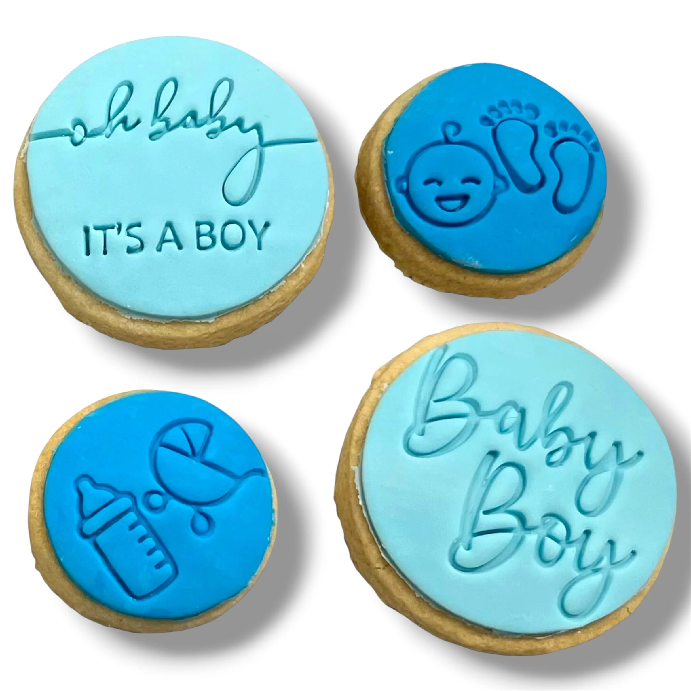 4 Pack 'Baby Boy' mini-Sugar Cookies