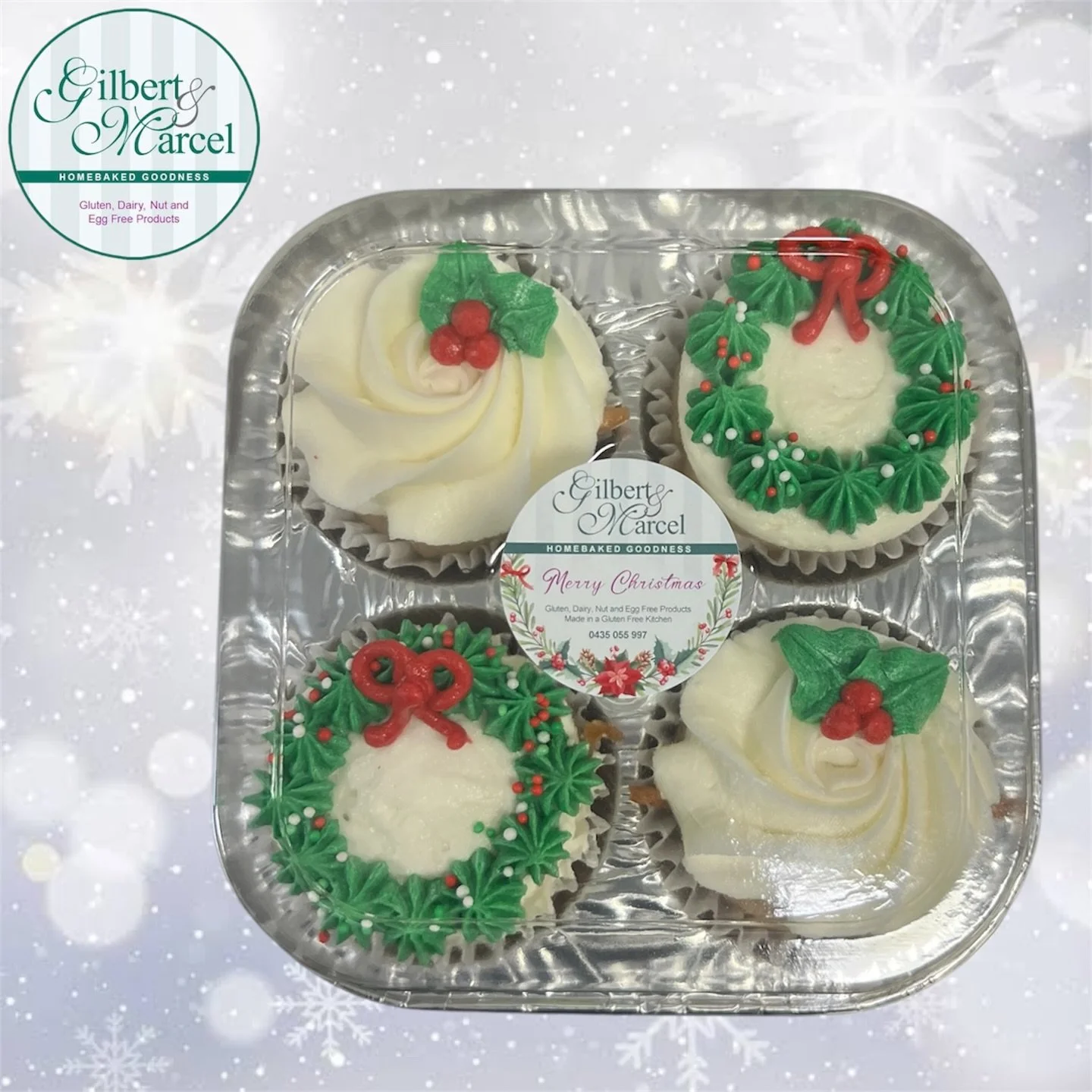 Christmas Cupcakes 4pk, Perfect for Family Treats 🧁🎄

Spread joy with our Gluten-Free Christmas Cupcakes 4pk, made to share and safe for everyone! Hurry, they&rsquo;re flying off the shelves at Chirnside and online. 

🎅Click on the link if cupcake
