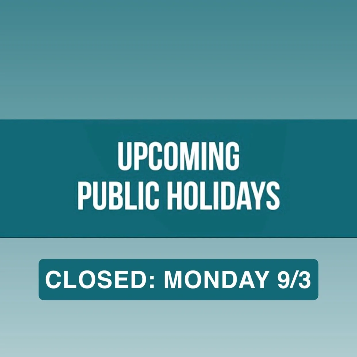 We shall be closed MONDAY 9/3 due to the public holiday.
However back Tuesday; our usual hours of 8am - 4pm 😊🧁