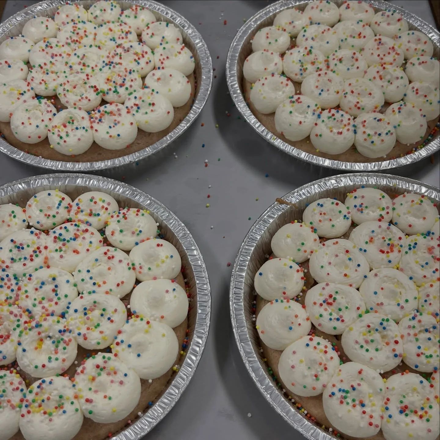 Vanilla sprinkle Foundations range cakes 🎂🍰
Our Foundation Range cakes are perfect option for a dessert or simplified birthday cake 😊

All of our products are 100% vegan, gluten &amp; nut free 

Order online: https://www.gilbertandmarcel.com.au/me