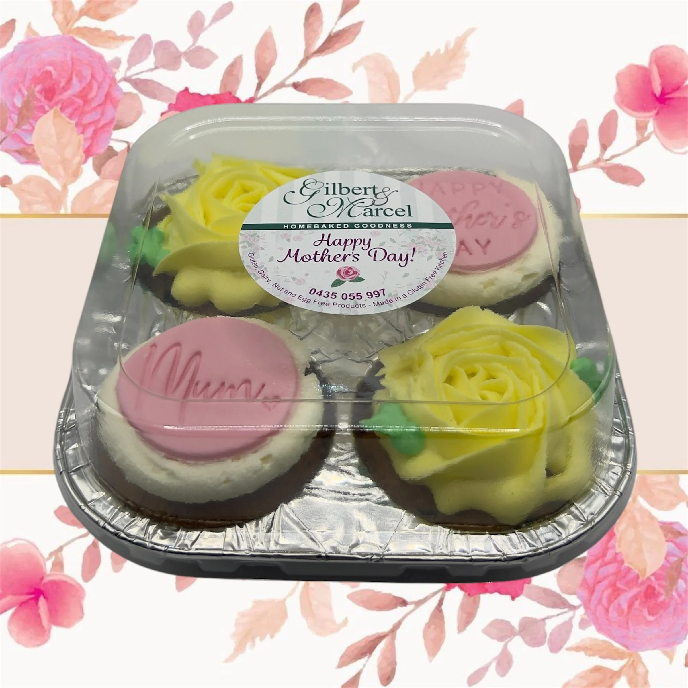 4 Pack Mother's Day Cupcakes