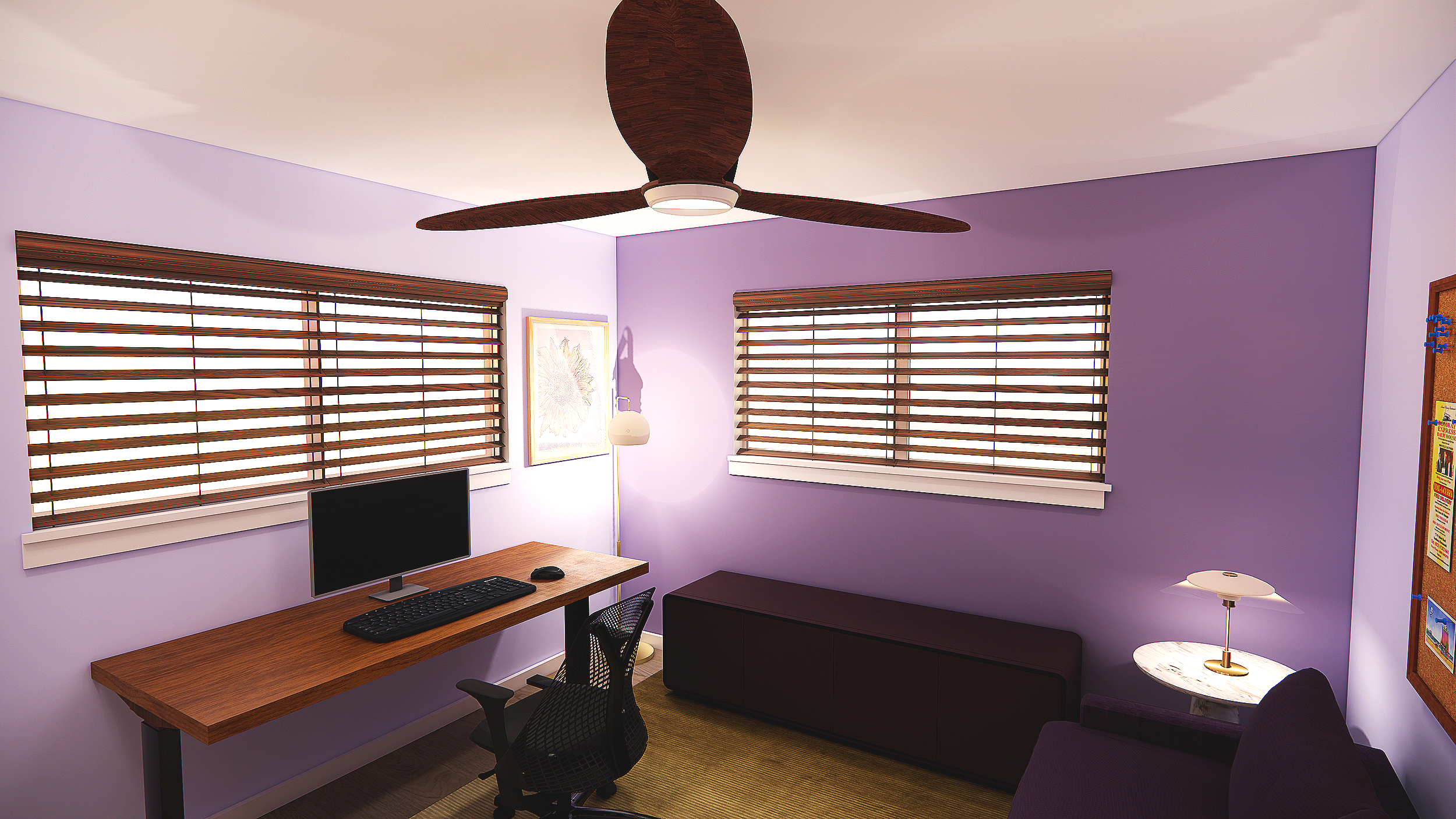 Study (Purple Sideboard)