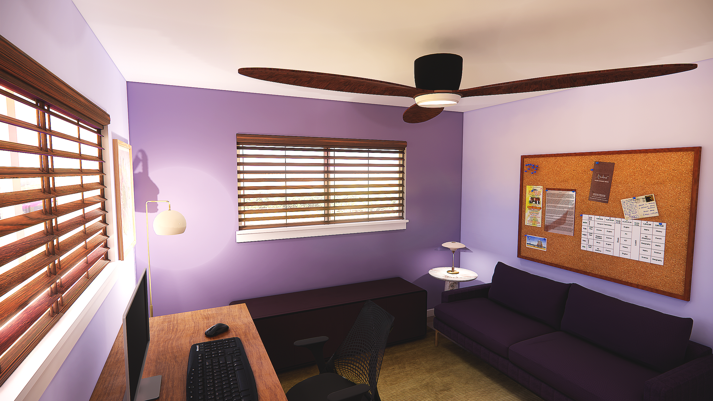 Study (Purple Sideboard)