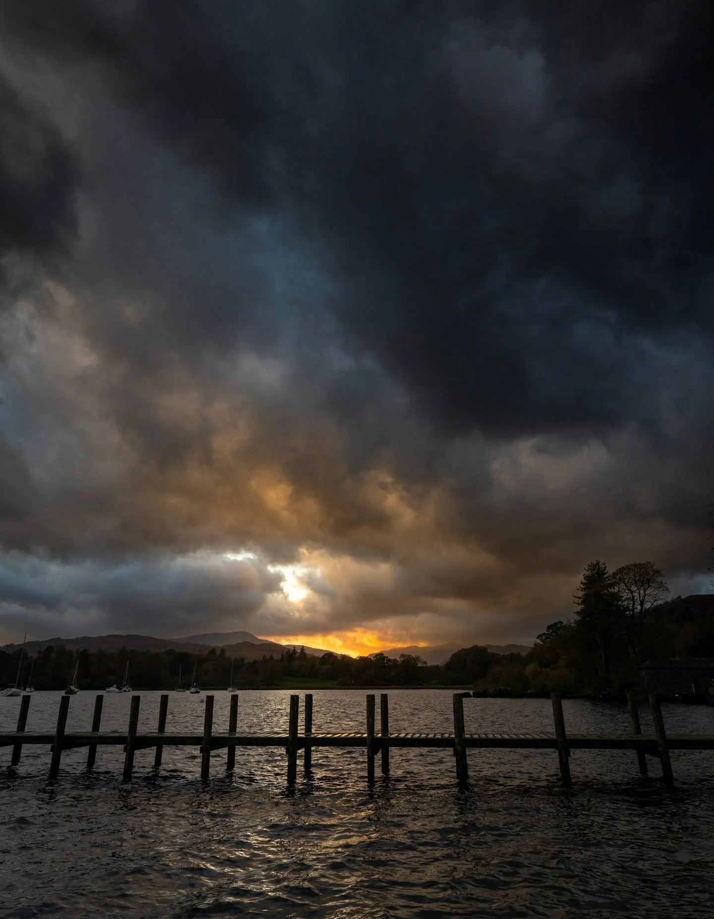 Sunset, Ambleside, Lake District, England #sunset #clouds #dock #lake #windermere #lakedistrict #lakedistrictnationalpark