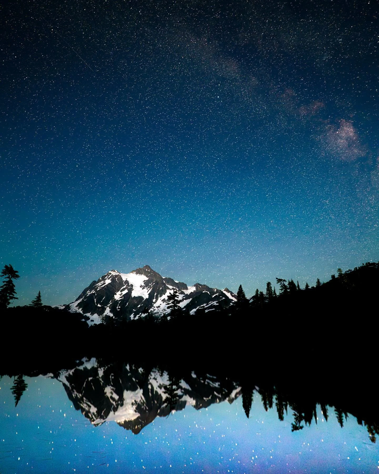 Mt Shuksan on a glorious summer evening. #northcascades #northcascadesnationalpark #washington #milkyway