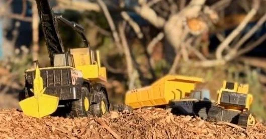 Construction site. Powered by Tonka Toys, of course. #Portland #toys #tonka #sunnyday