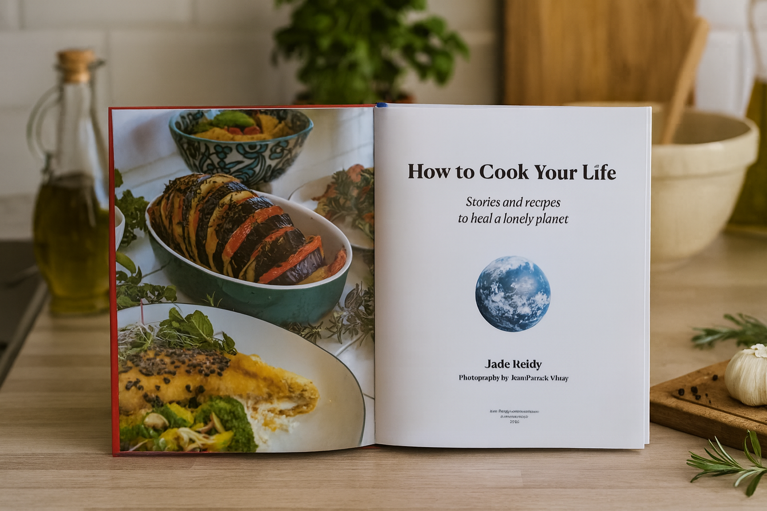 Buddhist cookbook by Jade Reidy, nz author